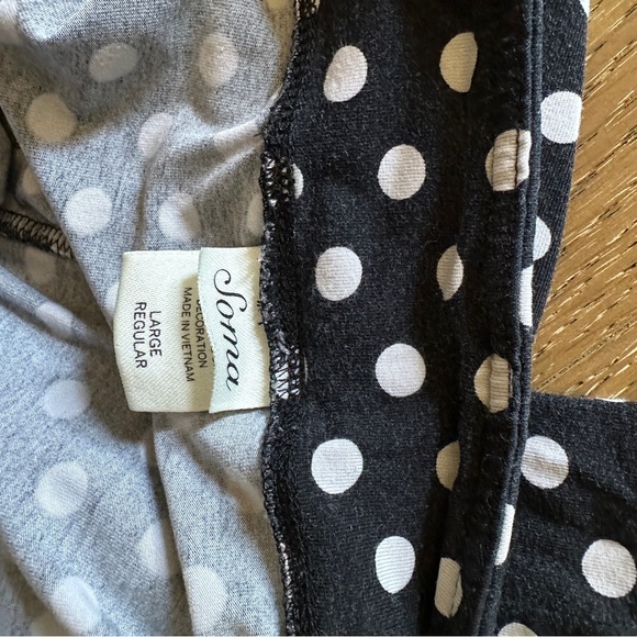 Soma Black and White Polka Dot Pajama Pants - Picture 2 of 2